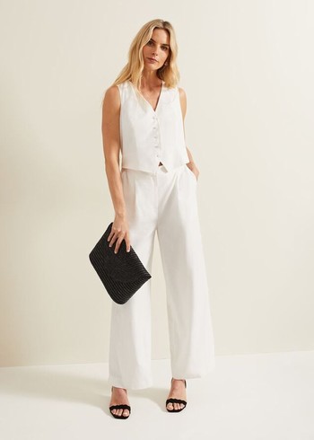 Phase Eight Tia Jumpsuit White Canada | FHBRPZ-746